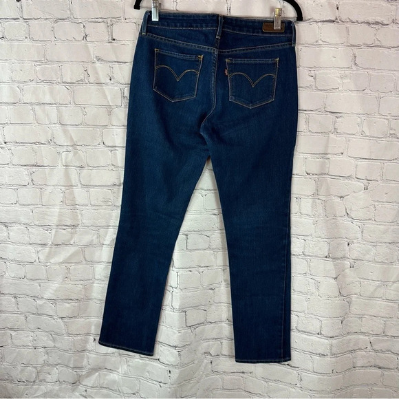 levi's jeans classic rise slim slight curve sz 28 dark wash - Picture 3 of 6